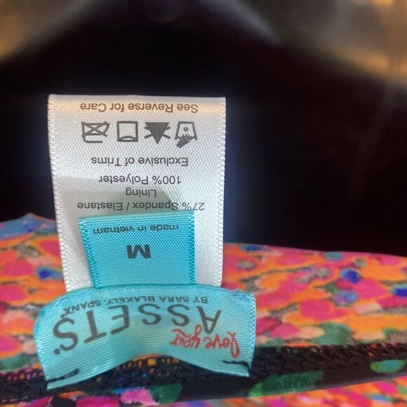 Spanx assets women’s medium colorful glamour ruffle tankini halter top slimming - Picture 4 of 4